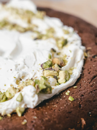 Chocolate Fudge Cake with Pistachio Little Big Cafe